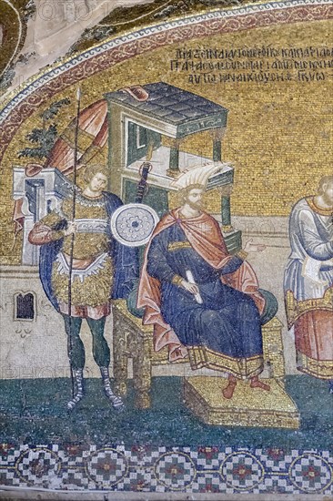 Detail of governor Quirinius in the scene of the enrollment for taxation