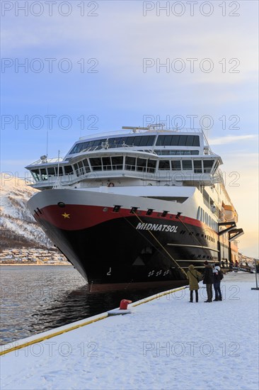 Hurtigruten MS Midnatsol docked at harbor