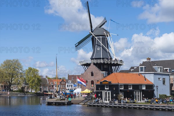 De Adriaan windmill on the river Spaarne