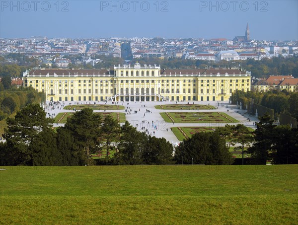 View from the Gloriette to Schonbrunn Palace