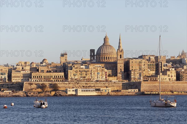 View from Sliema of Valletta and Marsamxett Harbor