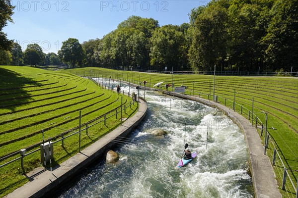 Kayaker on Augsburger Eiskanal