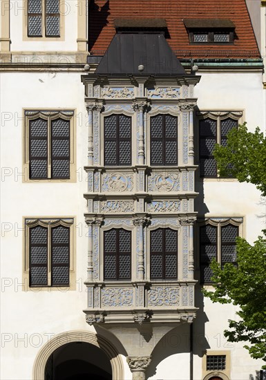 Oriel in castle courtyard