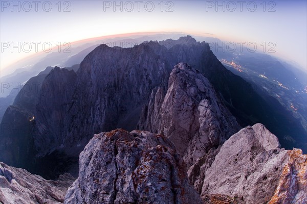 Sunrise in mountains