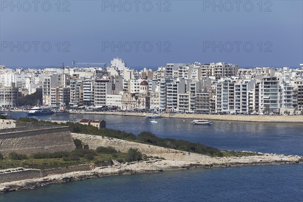Manoel Island and panorama of Sliema