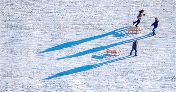 Sledders near Monastery Oelinghausen