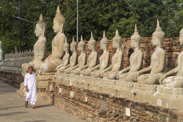 Row of Buddha statues