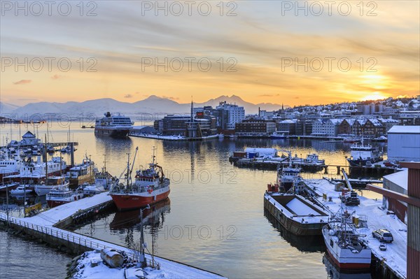 Harbor in winter