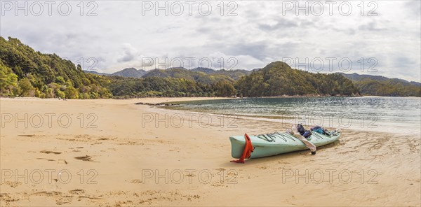 Kayak lying on the beach