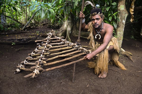 Native with built chicken trap