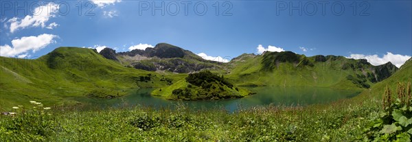 Lake Schrecksee with Allgau mountains