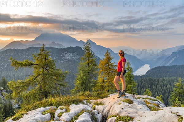 Hiker looks into the camera