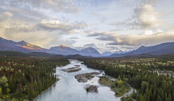 View of a valley with river