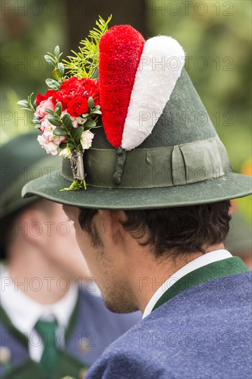 Green hat with brim