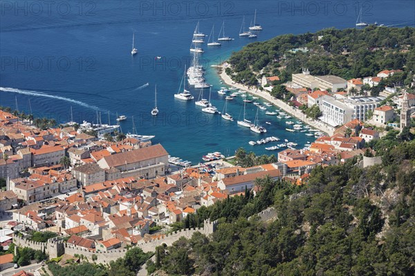View to the old town with harbour