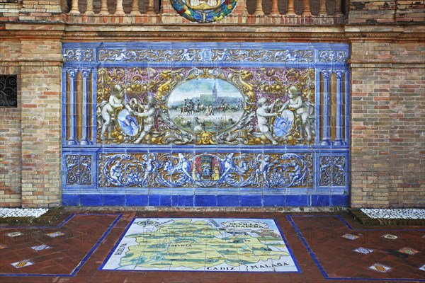 Mosaic picture made of Azulejo tiles
