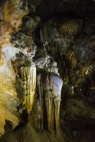 Illuminated cave