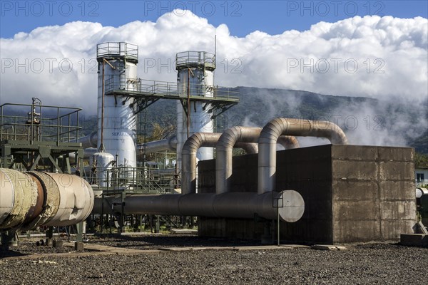 Geothermal power plant at the Rincon de la Vieja volcano