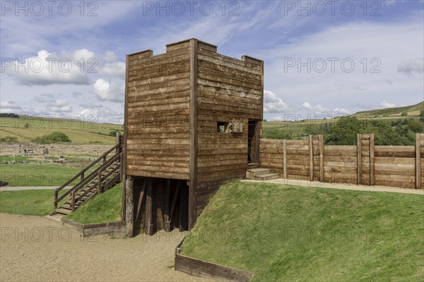 Reconstruction of Roman wooden watchtower