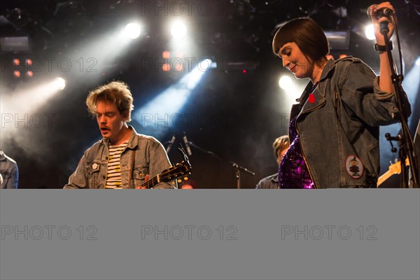 The Swedish indie pop band I'm from Barcelona with singer and frontman Emanuel Lundgren live in the Schuur Lucerne