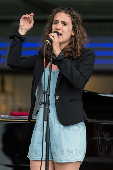 The Swiss dialect singer Milena live at the Blue Balls Festival Lucerne