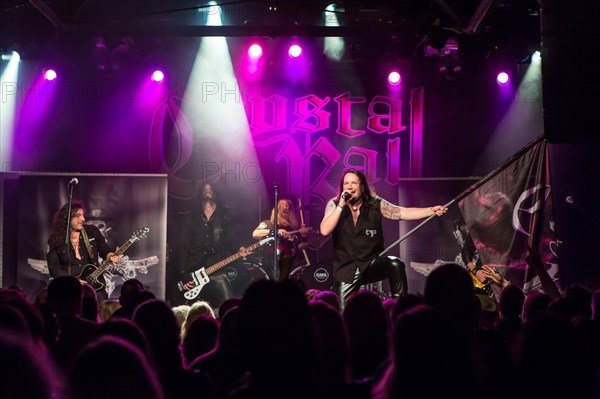 The Swiss hard rock band Crystal Ball live in the Schuur Lucerne