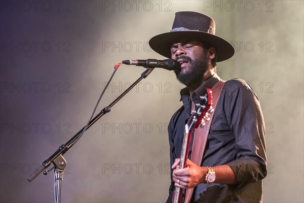 American musician and actor Gary Clark Jr. live at the 26th Blue Balls Festival in Lucerne