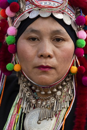 Akha woman with headdress