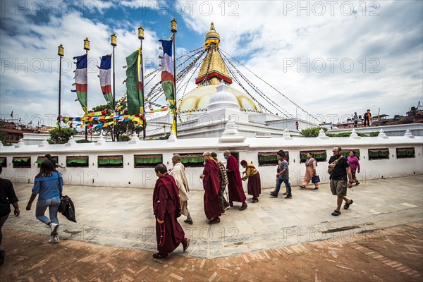 Boudhanath Stupa with believers