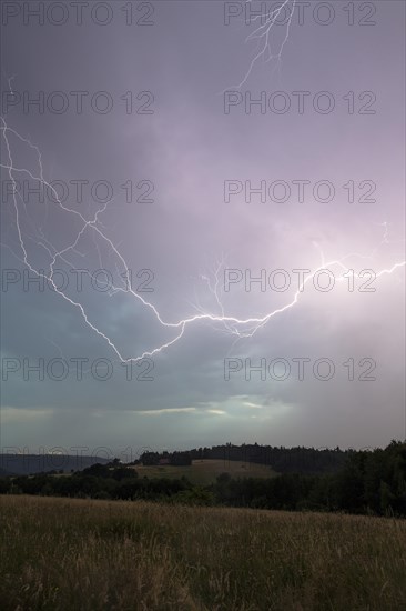 Thunderstorm with multiple thunderbolts