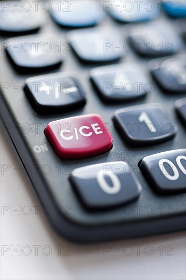 Desk calculator with C and CE key