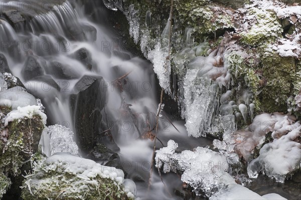 Waterfall with icicles