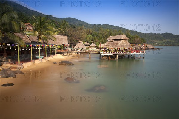 Bamboo huts on the beach at Rangbeach