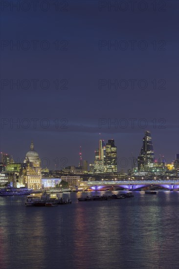 London skyline and the River Thames at night