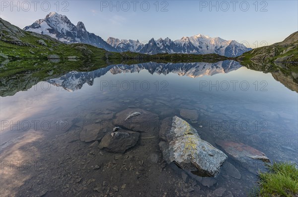 Mont Blanc reflected in Lake Cheserys