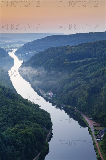 Saarschleife river Saar bend from Cloef lookout