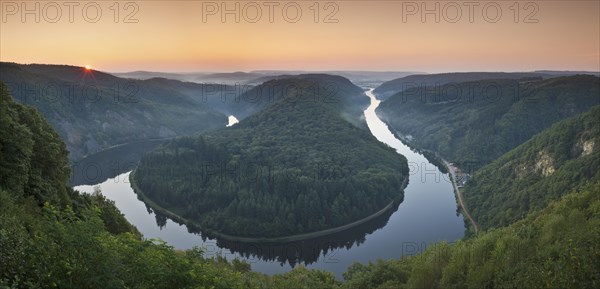 Saarschleife river Saar bend from Cloef lookout