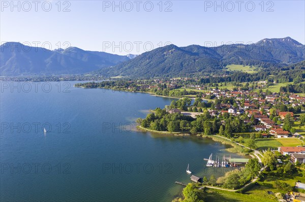 Bad Wiessee at Lake Tegernsee with Mangfall mountains