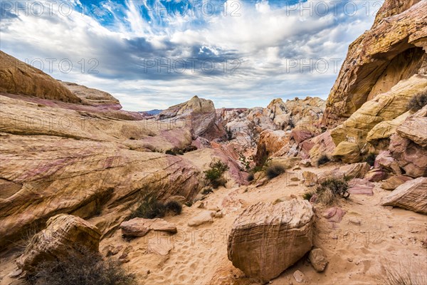 Red orange sandstone rock