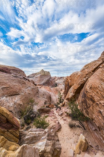 Red orange sandstone rock