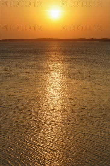 Sunset at the Achterwasser lagoon