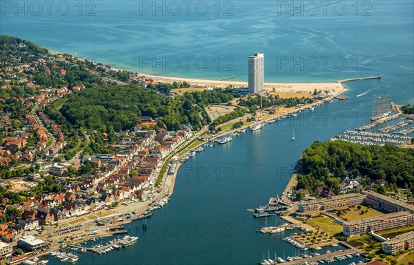 Mouth of the Trave and Hotel Maritim