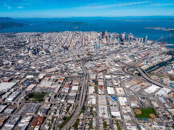 Aerial view of San Francisco from the south