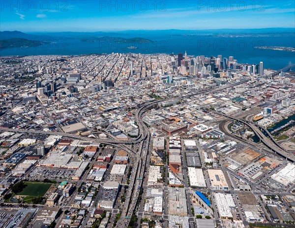 Aerial view of San Francisco from the south