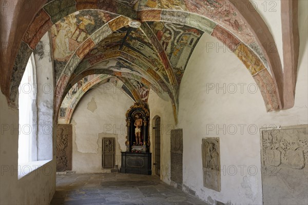 Cloister in the Augustinter-Chorherrenstift Monastery Neustift near Brixen