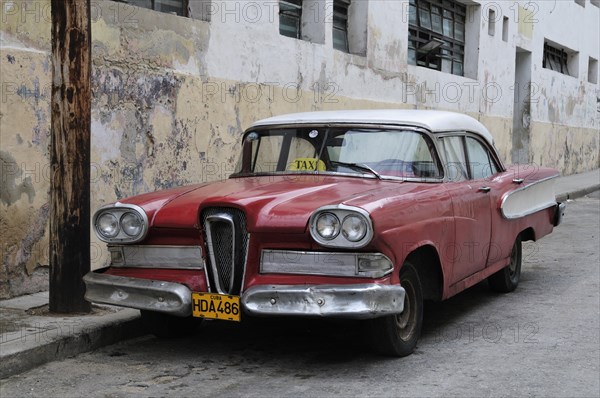 Red American classic car