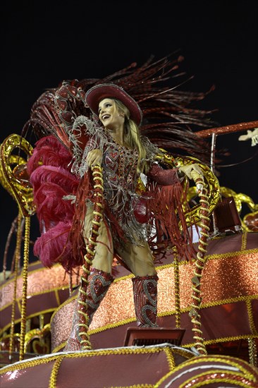 Samba dancer on an allegorical float