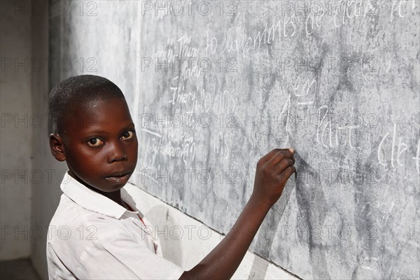 Student at the blackboard