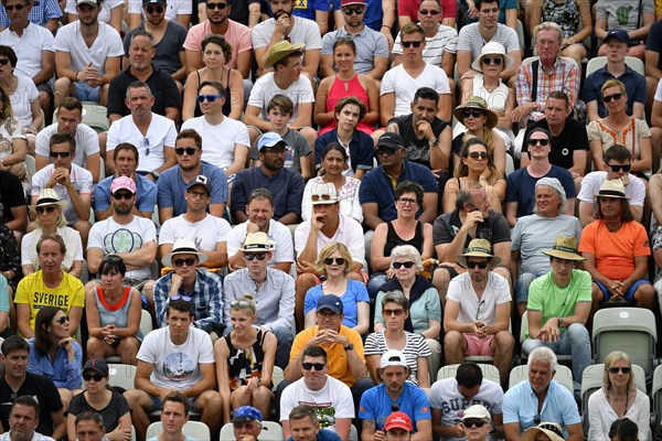 Attentive spectators on the grandstand