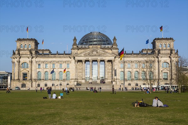 Reichstag with flags